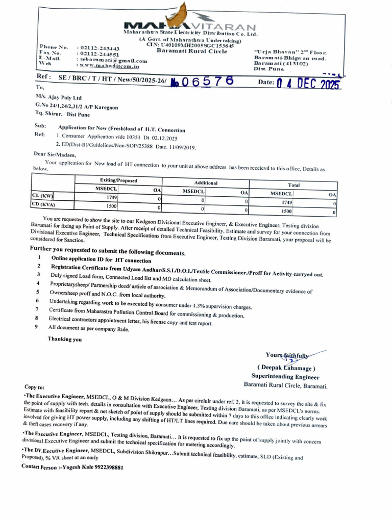 Application For HT | PDF