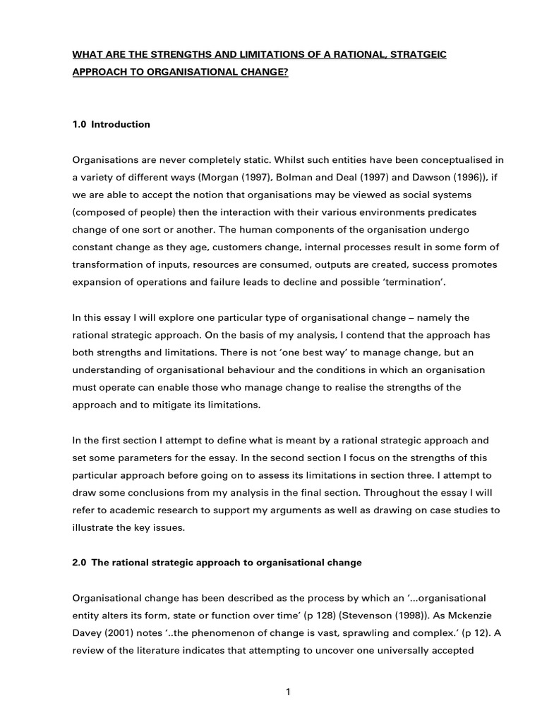 Strengths and Limitations of Rational Change | PDF | Rationality ...