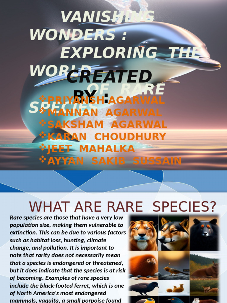 Presentation Rare Species 4 | PDF | Environmental Conservation | Earth ...