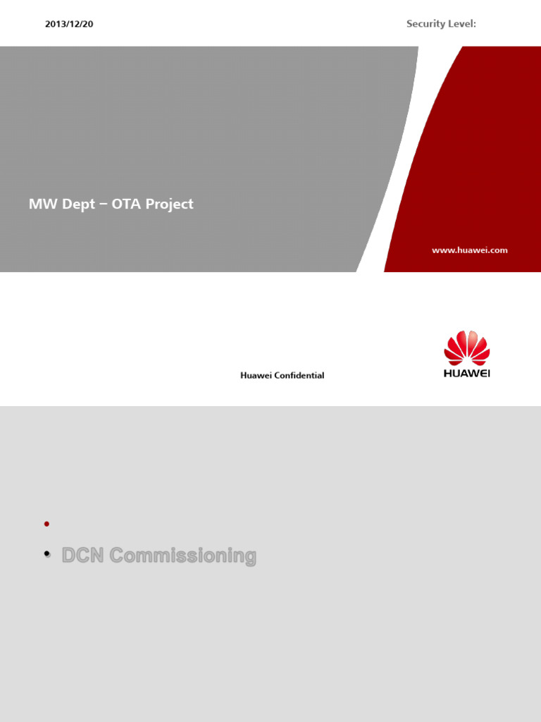 Huawei RTN 900 Equipment Commissioning Guide | PDF | Radio Technology ...