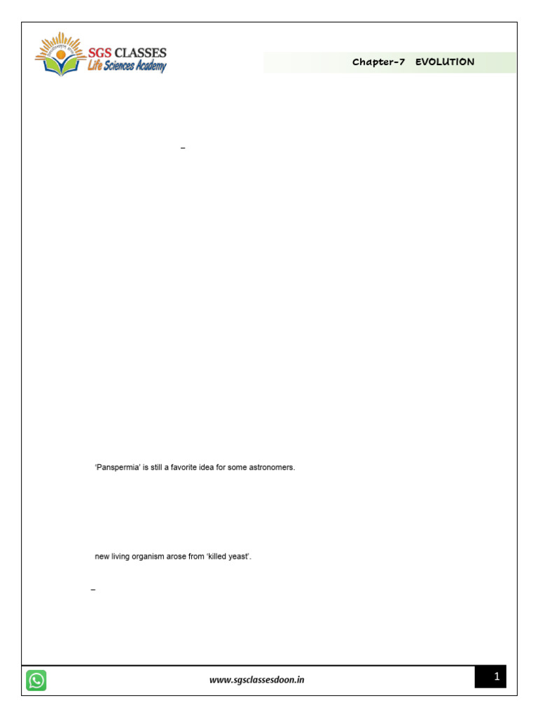 Origin and Evolution of Life Explained | PDF