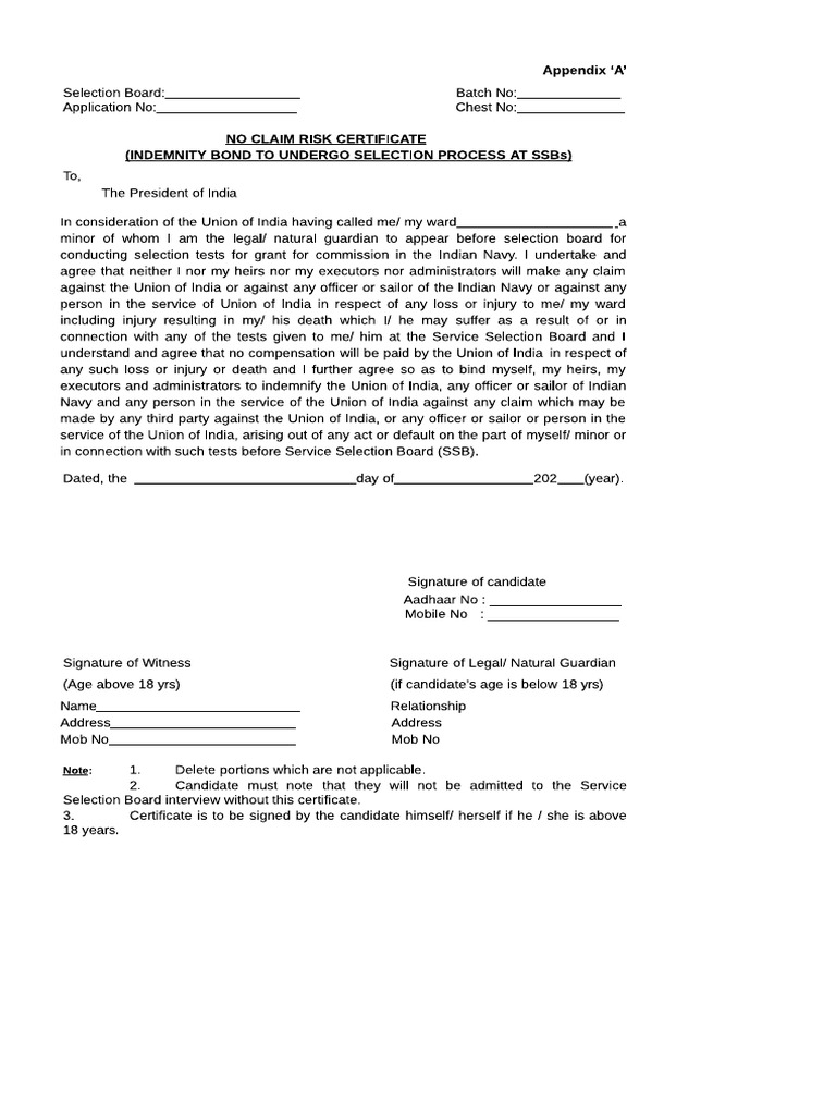 Risk Certificate | PDF