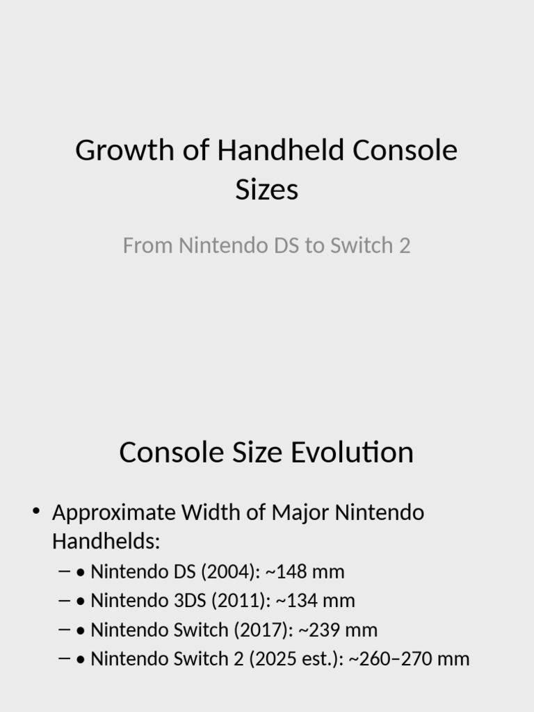 Handheld Console Size Issue | PDF