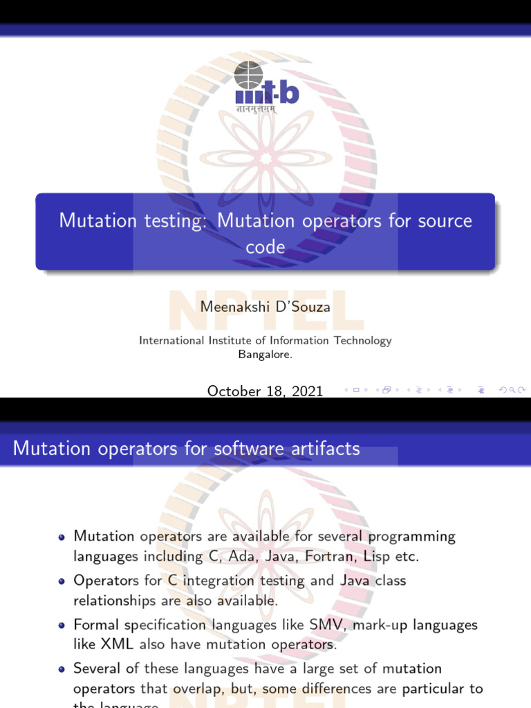 Mutation Testing: Effective Operators Guide | PDF | Computer ...