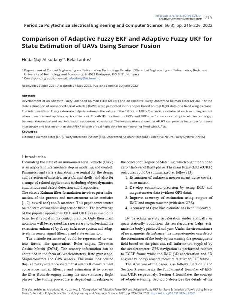 Comparison of Adaptive Fuzzy EKF and Adaptive Fuzzy UKF for State ...