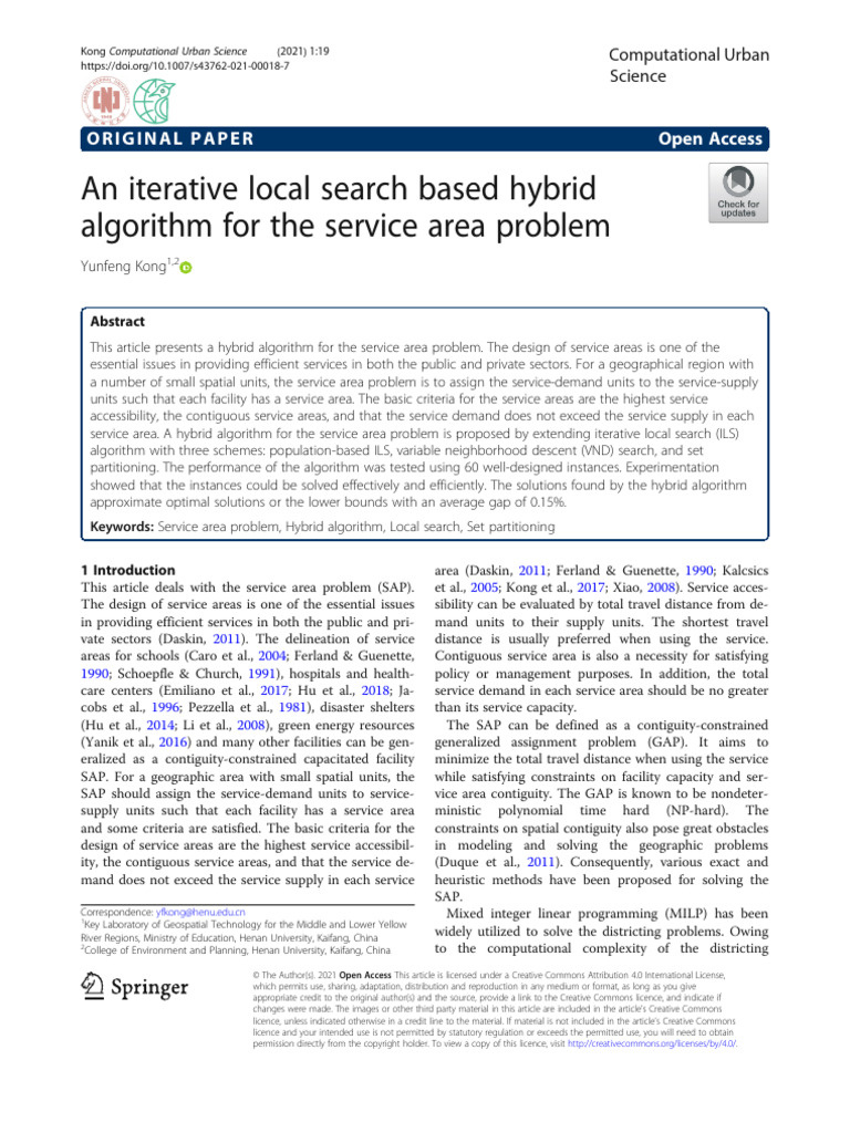 An Iterative Local Search Based Hyb | PDF | Mathematical Optimization ...