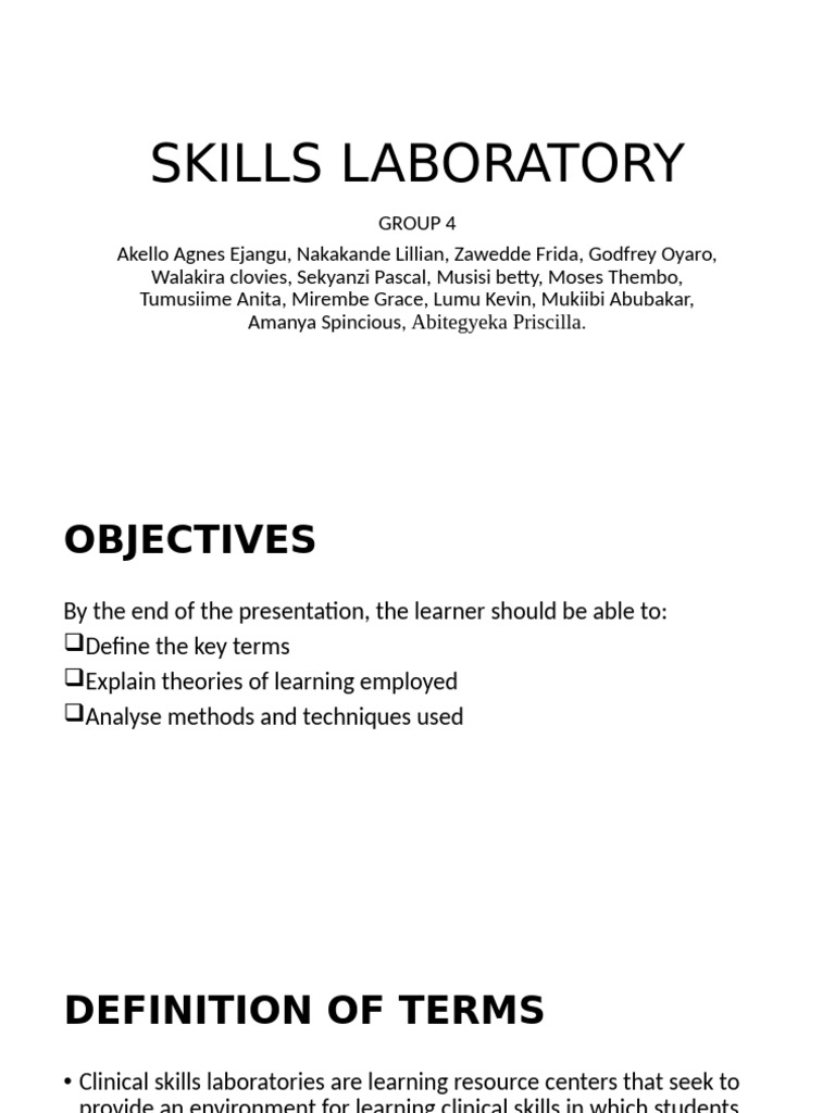 Clinical Skills Laboratory Training Overview | PDF | Learning ...