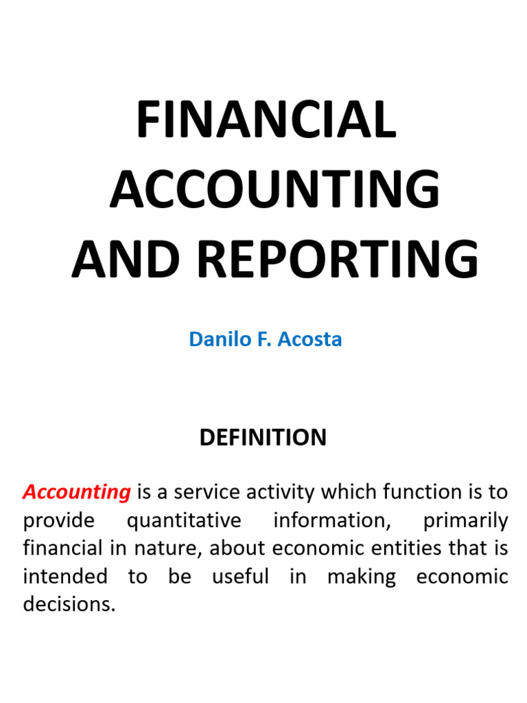 Overview of Financial Accounting Basics | PDF | Debits And Credits ...