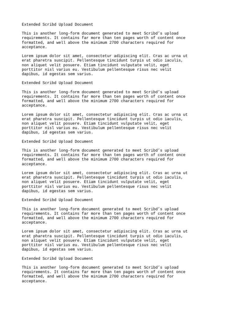 Long-Form Document for Scribd Upload | PDF