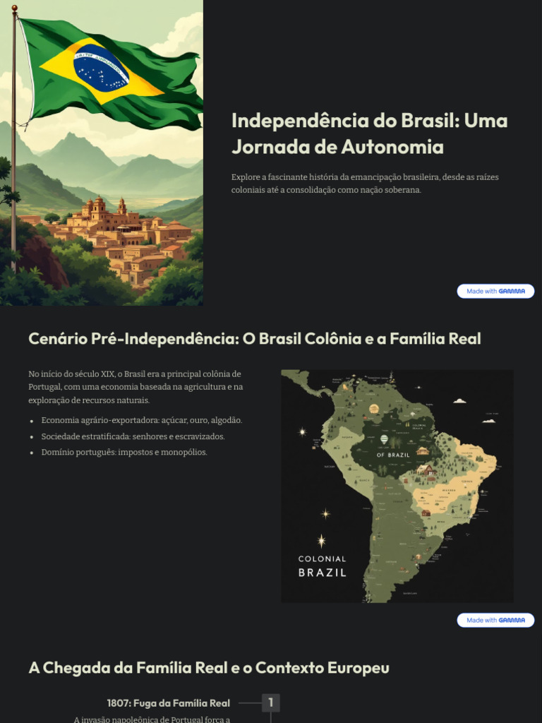 Independencia Do Brasil Uma Jornada de Autonomia | PDF | Independência ...