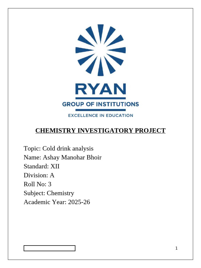 Cold Drink Chemical Composition Analysis | PDF | Chemical Substances ...