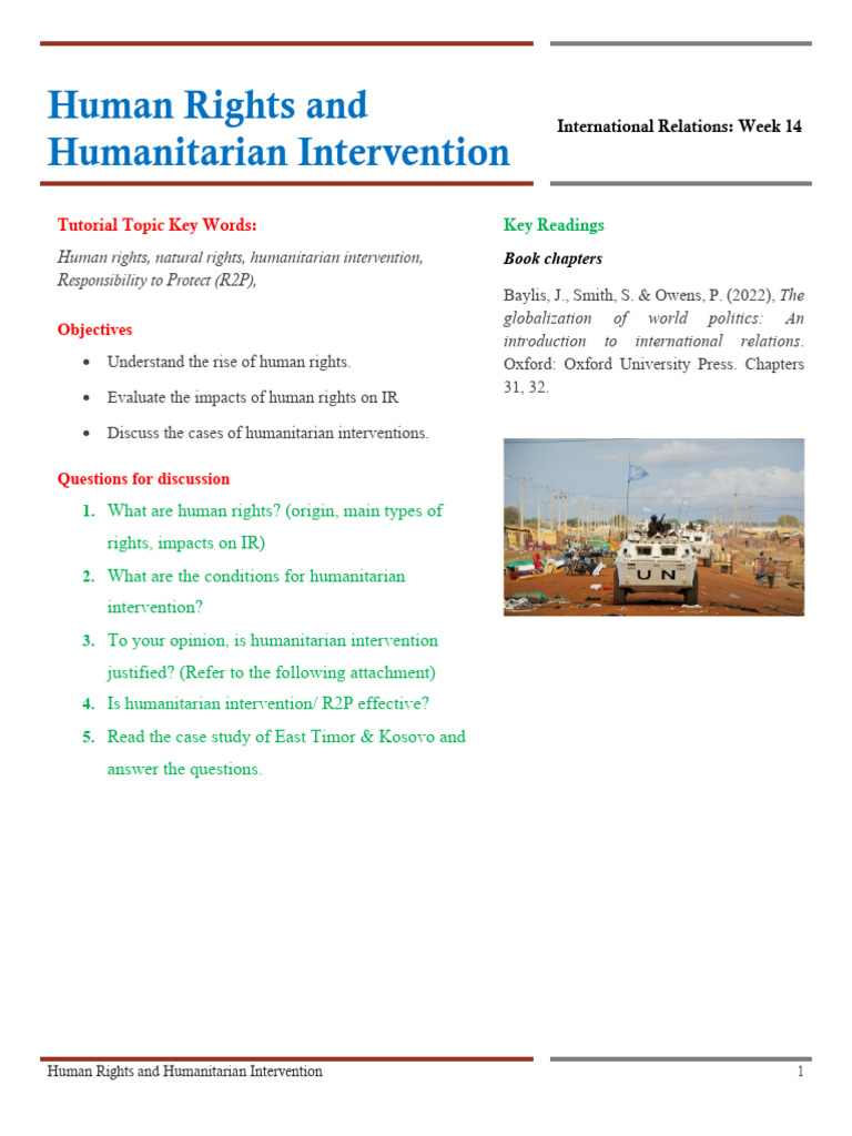 Human Rights & Humanitarian Intervention | PDF | Kosovo | International ...