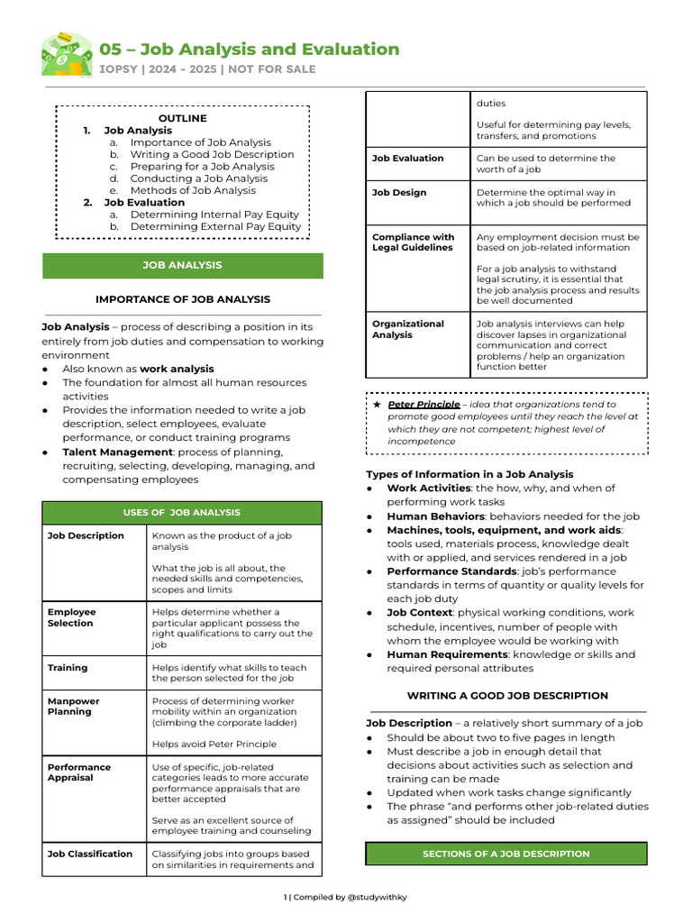 Job Analysis and Evaluation Guide | PDF | Behavioural Sciences ...
