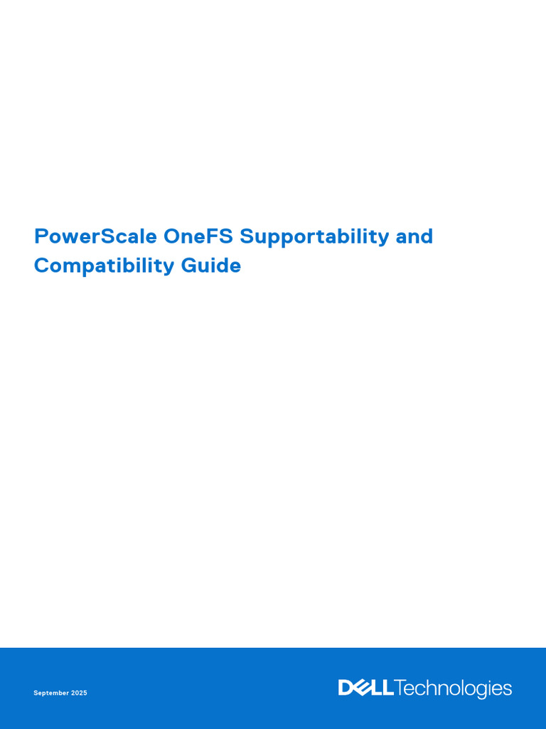 PowerScale OneFS Compatibility Guide | PDF | Apache Hadoop | File System