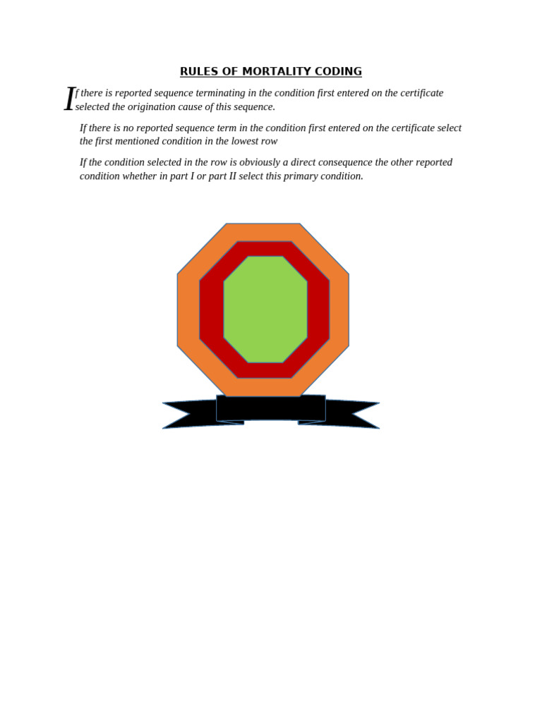 Rules of Mortality Coding | PDF