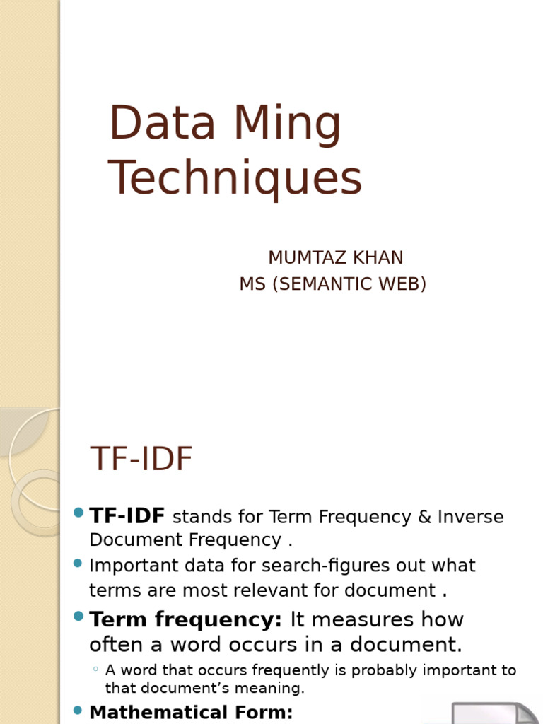 Understanding TF-IDF and LDA Techniques | PDF | Applied Mathematics ...