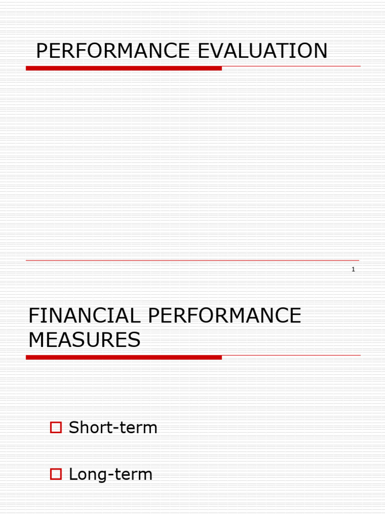 Financial Performance Evaluation Metrics | PDF | Return On Investment ...