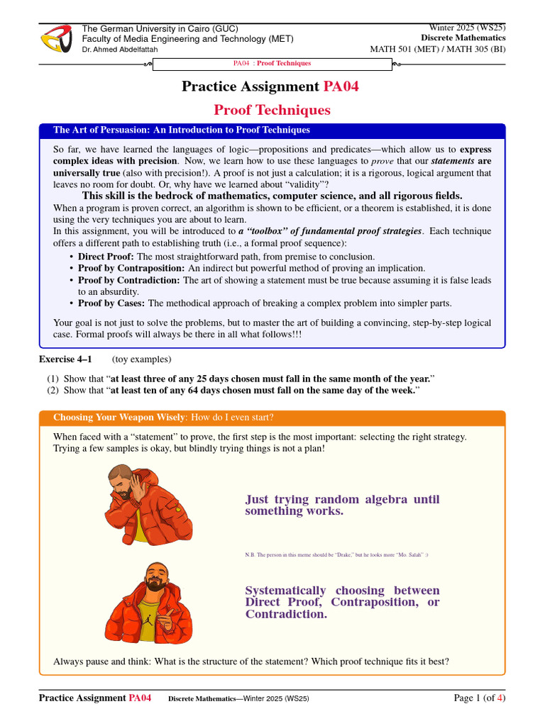 PA04 Proof Techniques | PDF