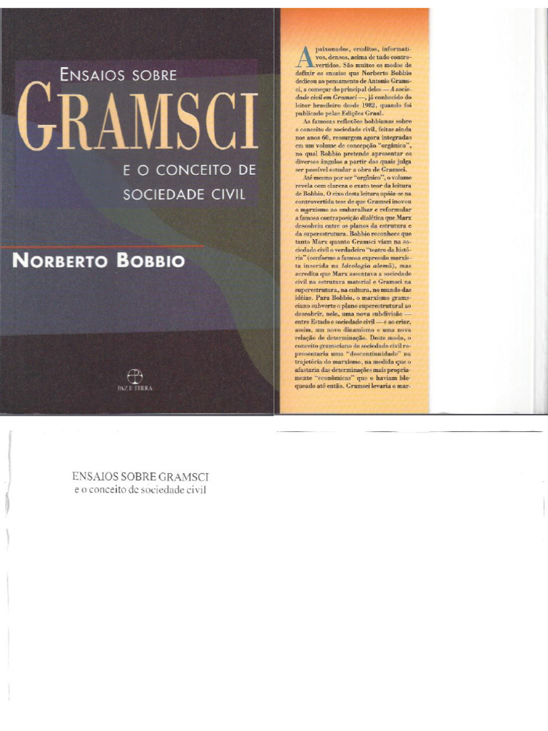 Gramsci e Sociedade Civil: Ensaios de Bobbio | PDF | Antonio Gramsci ...
