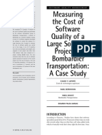 Cost of Software Quality of a Large Software Project