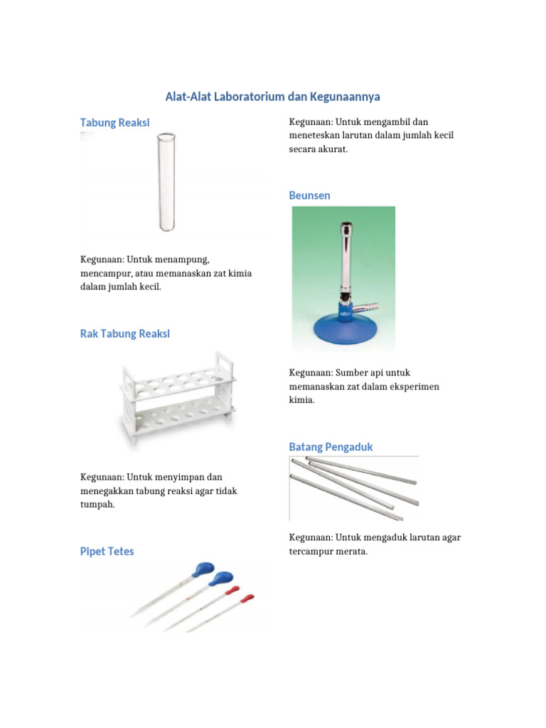 Alat Laboratorium dan Fungsinya | PDF