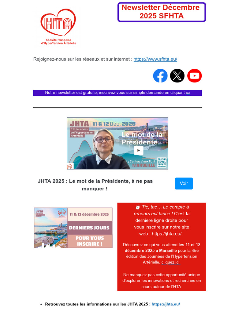 JHTA 2025 : Inscription et Infos clés | PDF | Hypertension artérielle ...