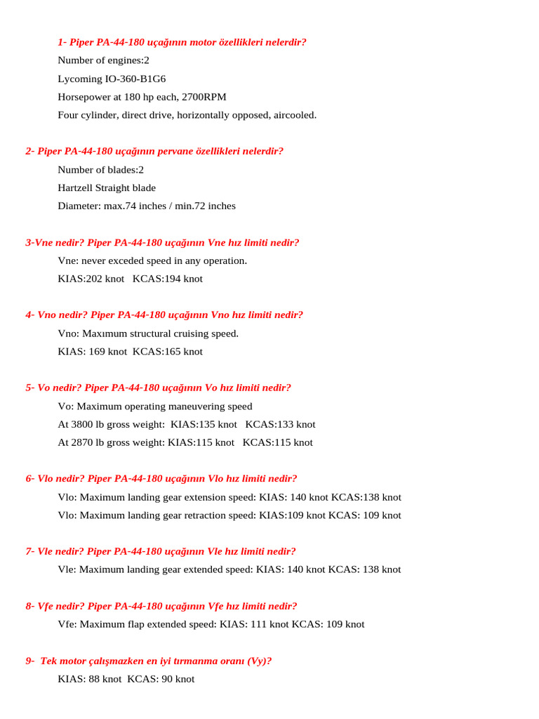 Multi Engines Questions | PDF