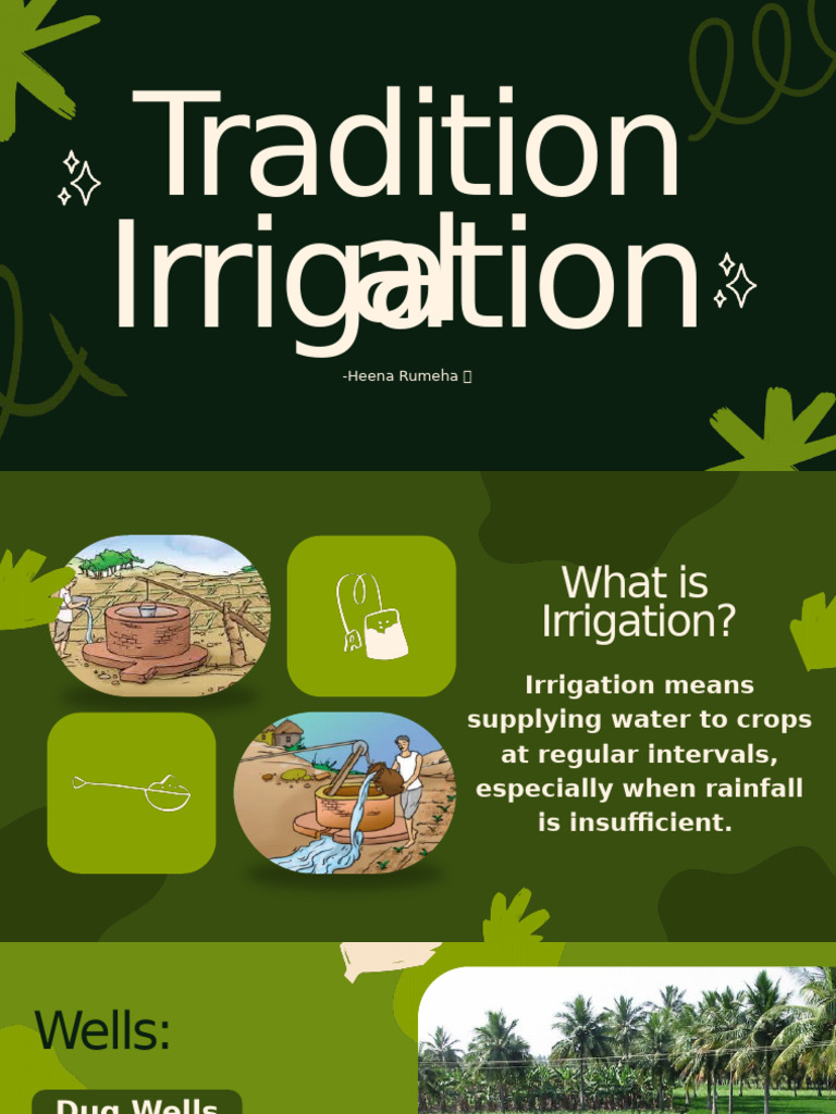 Understanding Traditional Irrigation Methods | PDF
