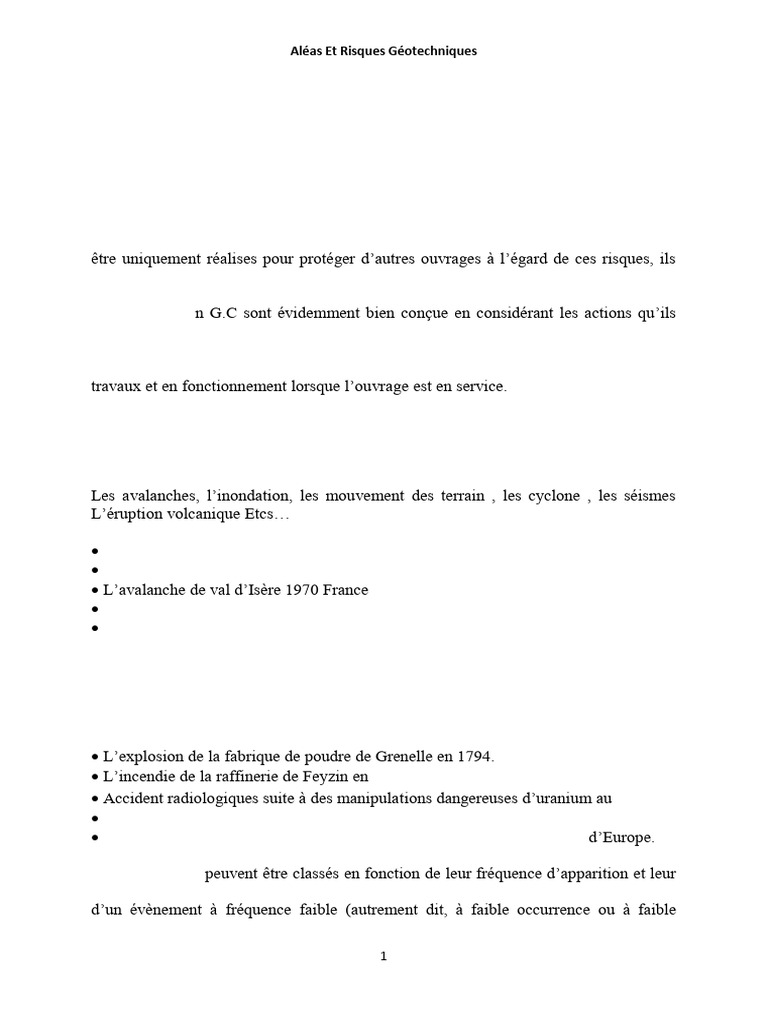 Aléas et Risques en Génie Civil | PDF | Tremblements de terre ...