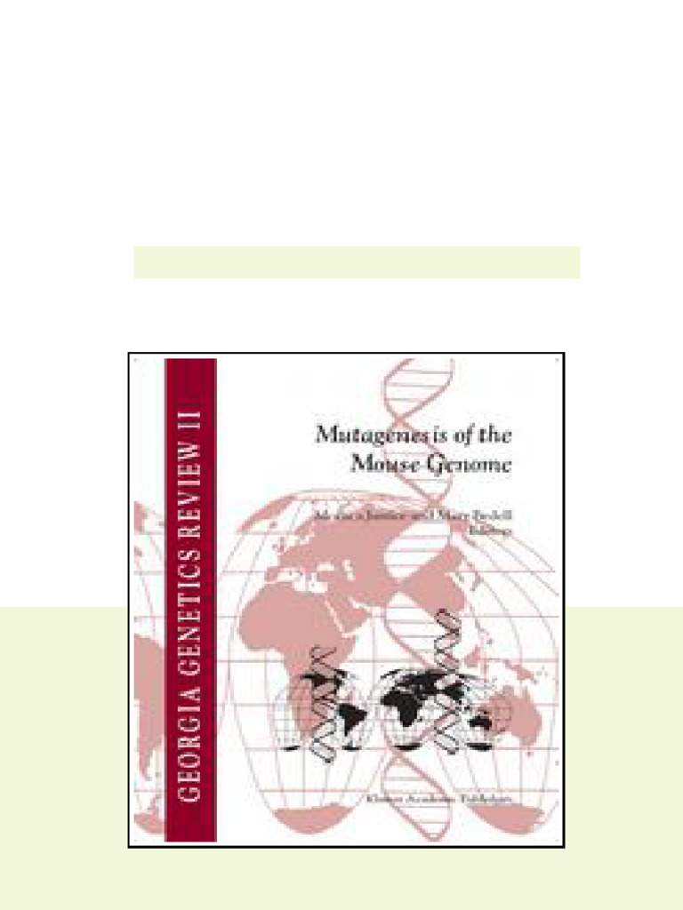 Mutagenesis Of The Mouse Genome 1st Edition Monica J Justice Auth ...