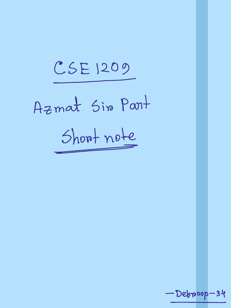 Azmat Sir Shrt Note | PDF