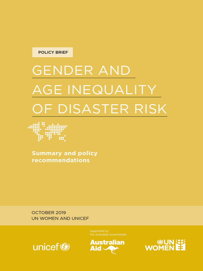 Gender and Age Inequality in Disaster Risk | PDF | Intersectionality ...