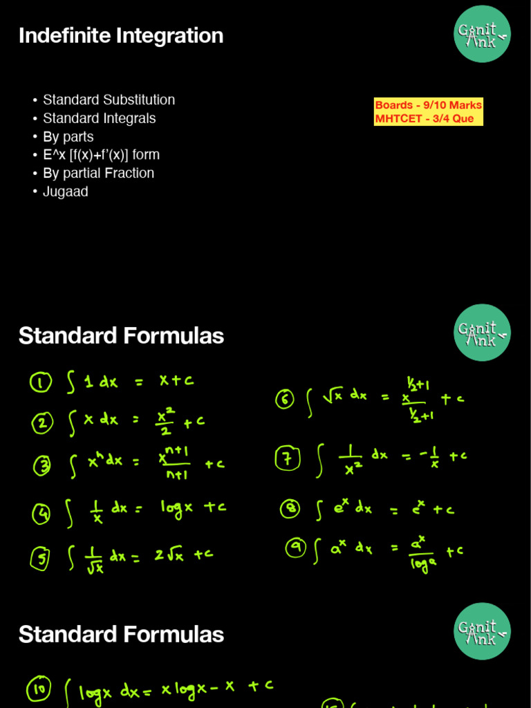 Indefinite Integration | PDF