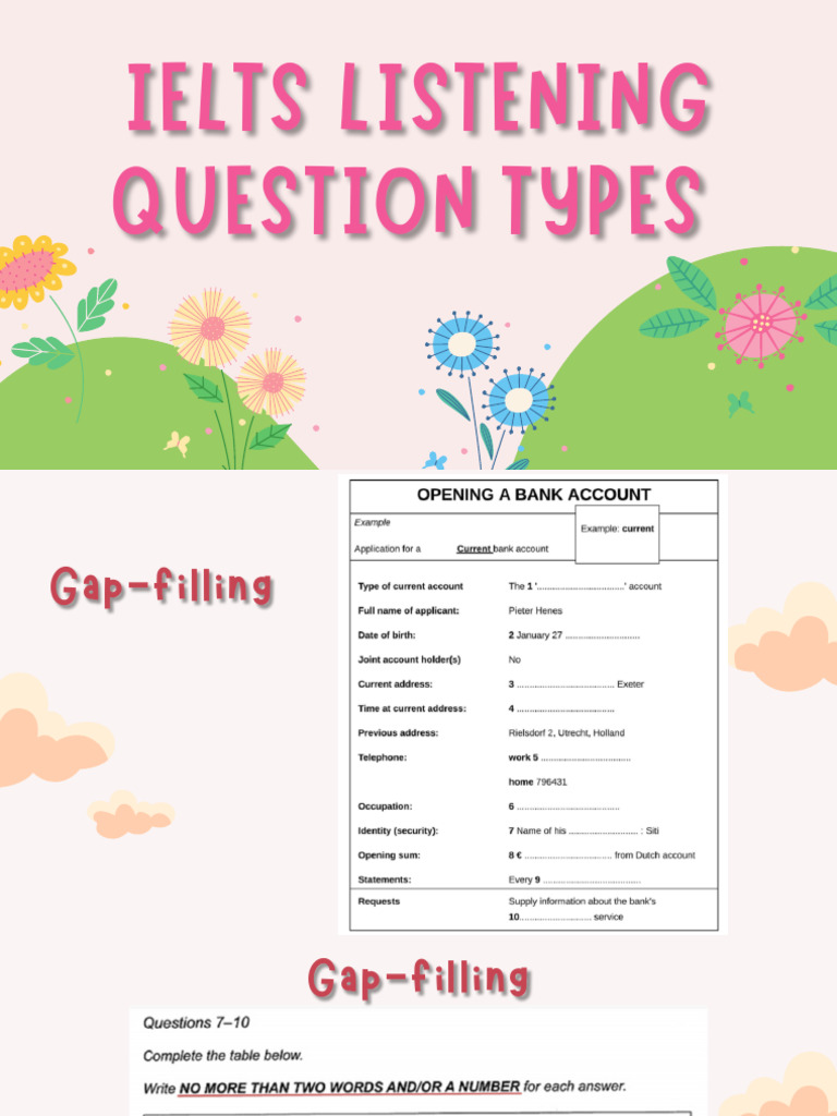 IELTS Listening Question Types Guide | PDF