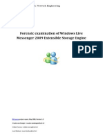 Forensic analysis of Windows Live Messenger 2009 database