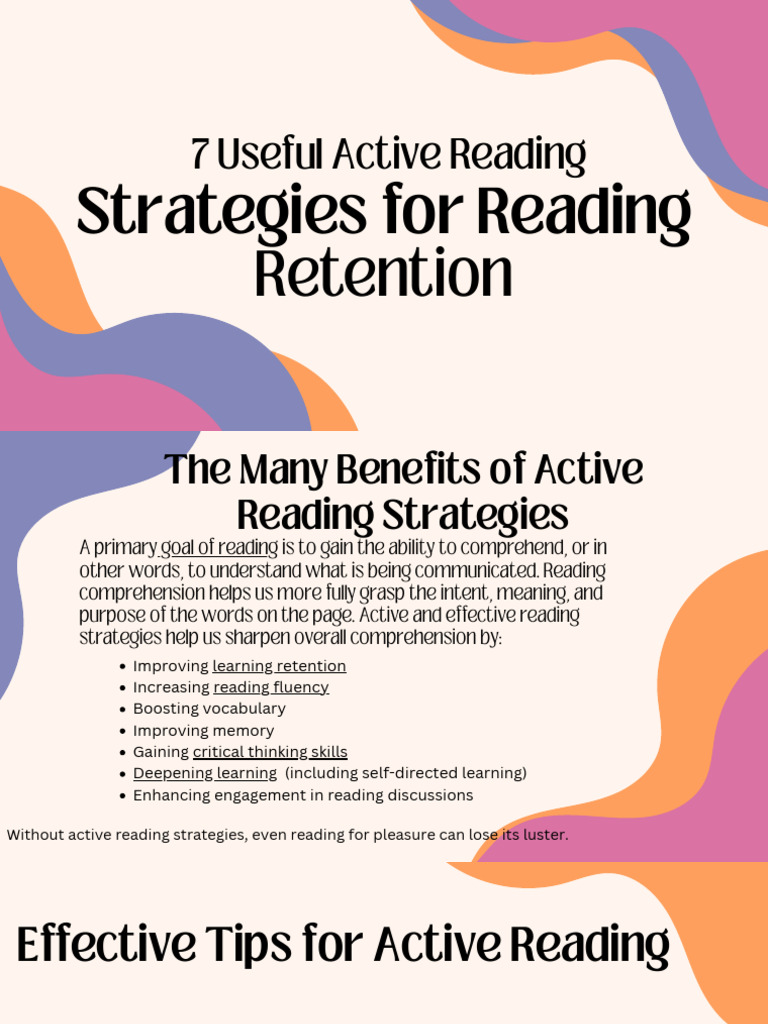Active Reading Strategies for Better Comprehension | PDF | Reading ...