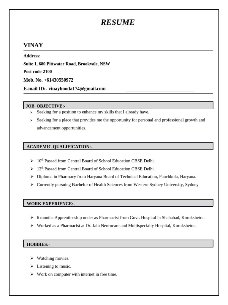 Vinay CV. | PDF