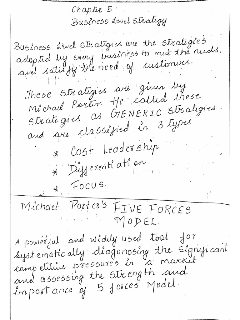 Strategic Management - Business Level Strategy | PDF