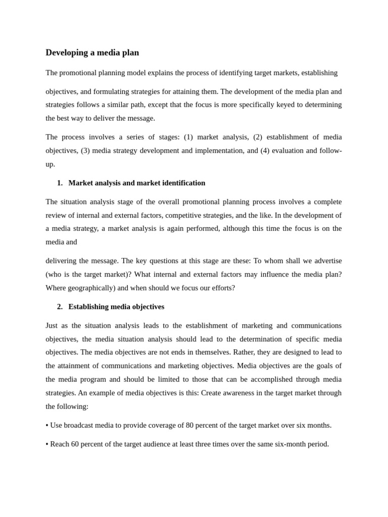 Media Planning Strategy Guide | PDF | Marketing | Advertising