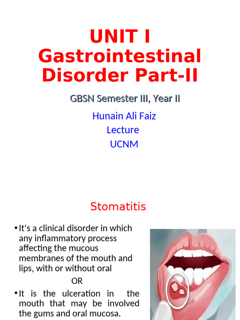 Understanding Stomatitis Types and Management | PDF | Clinical Medicine ...