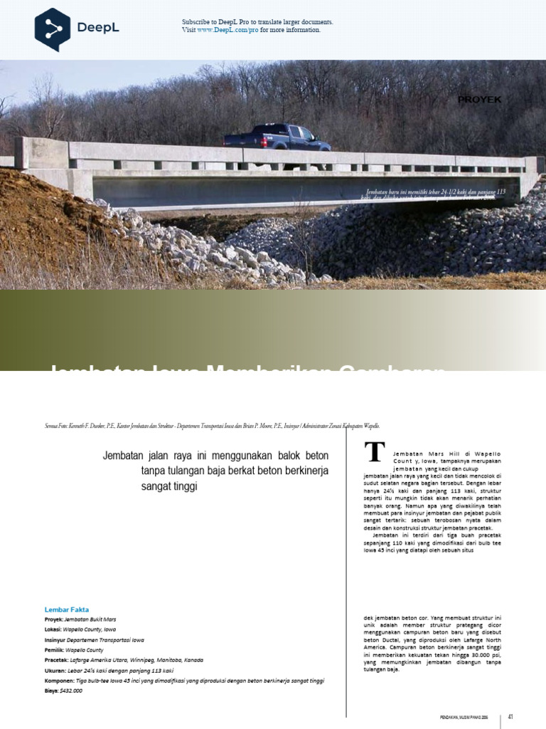 Iowa Bridge Gives Glimpse Into the Future Id | PDF