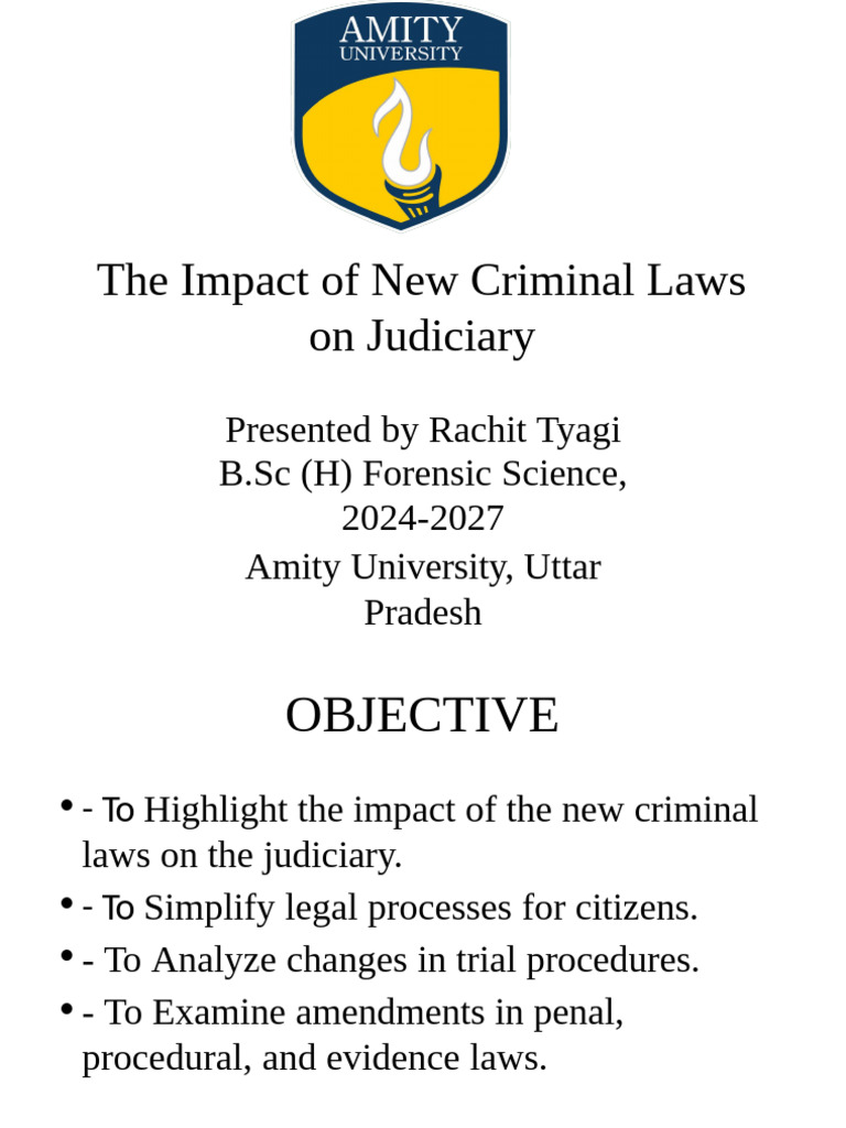 New Indian Criminal Laws Impact on Judiciary | PDF | Crime & Violence ...