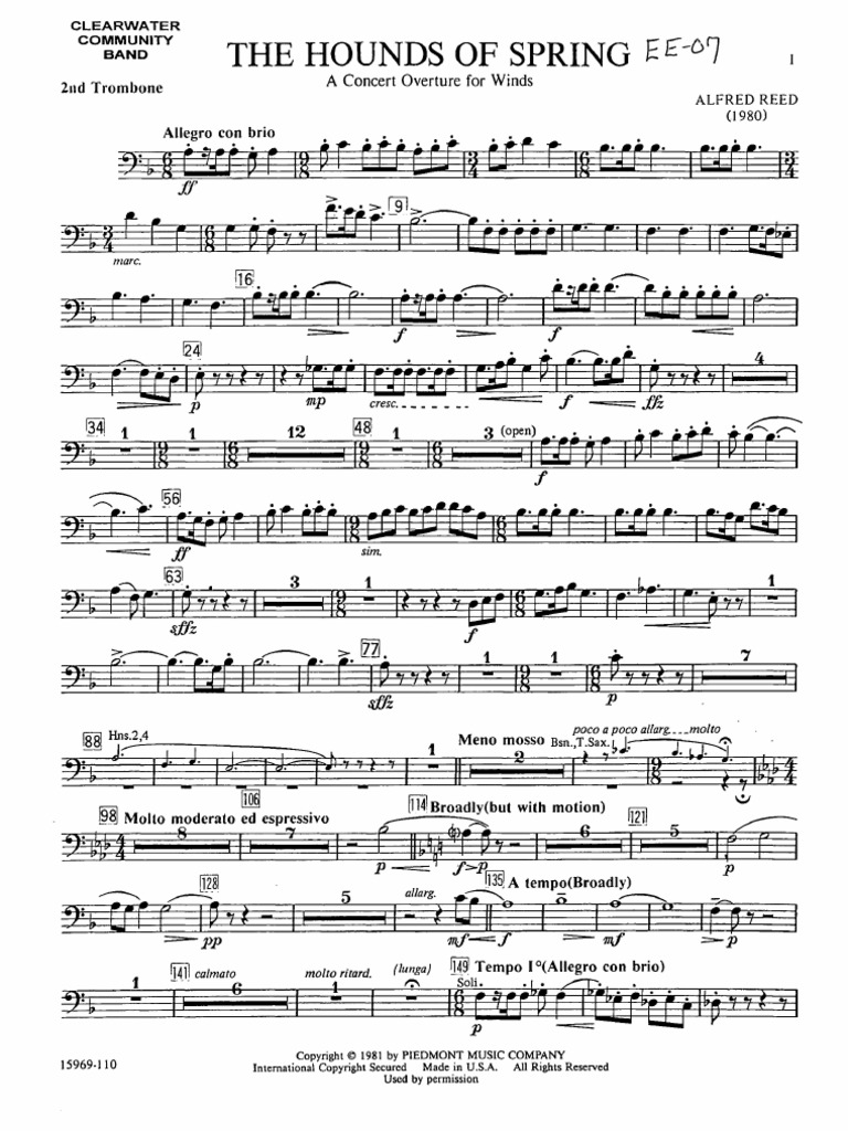 2nd Trombone - Hounds of Spring | PDF