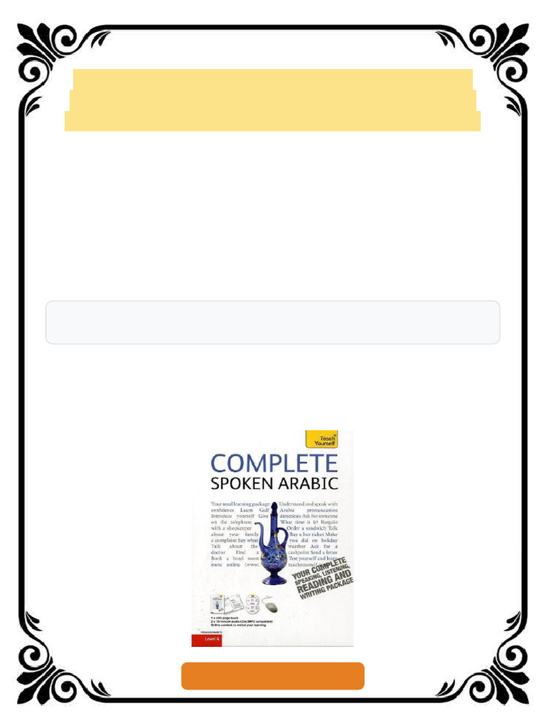 Teach Yourself Complete Spoken Arabic of The Arabian Gulf With Audio ...