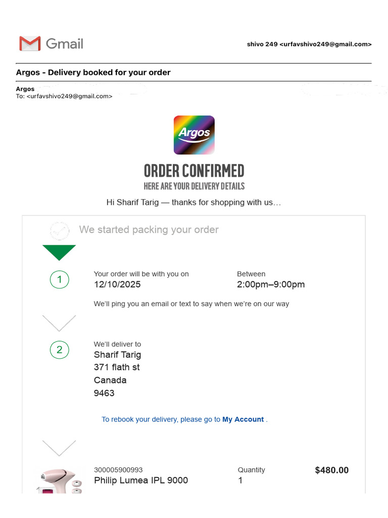 Order Confirmation for Philip Lumea IPL 9000 | PDF | Business