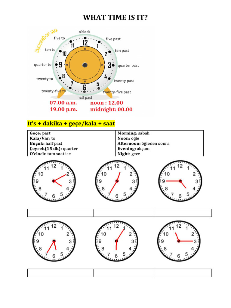 What Time Is It | PDF