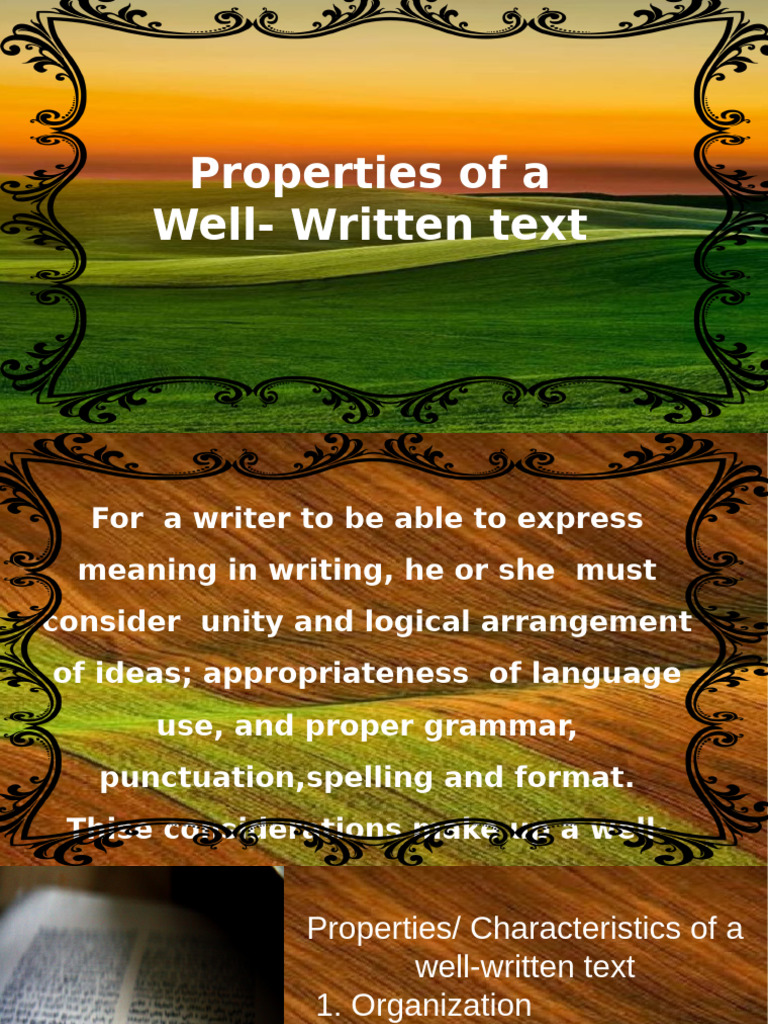 Key Traits of Well-Written Texts | PDF
