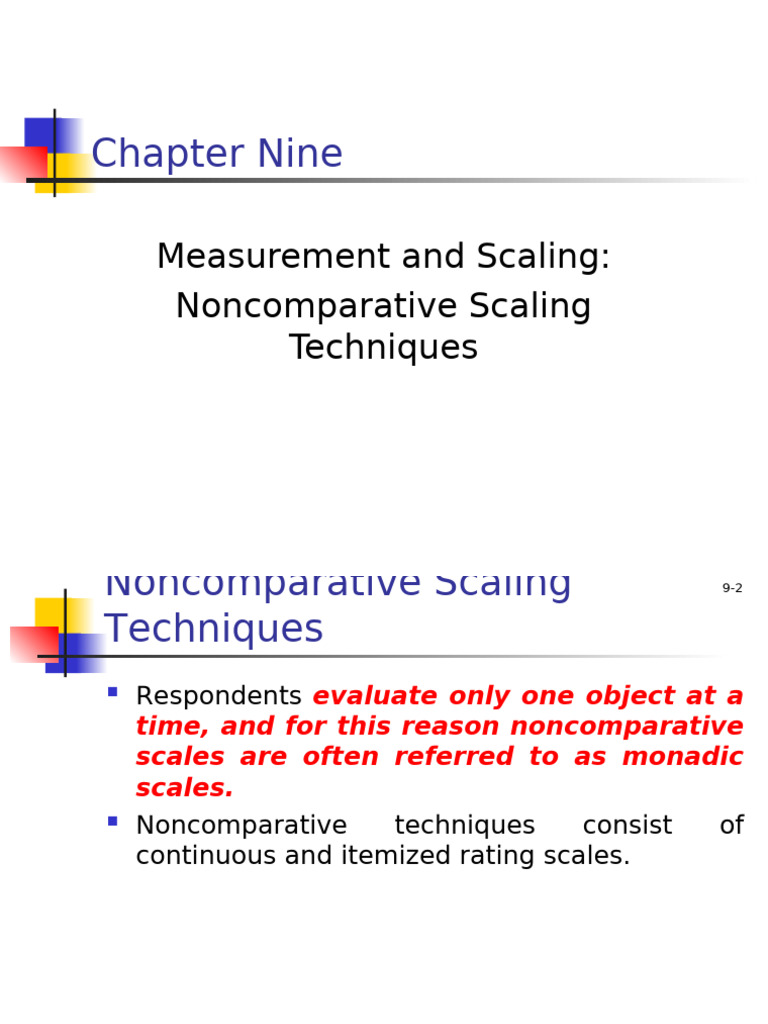 Noncomparative Scaling Techniques Explained | PDF | Likert Scale ...