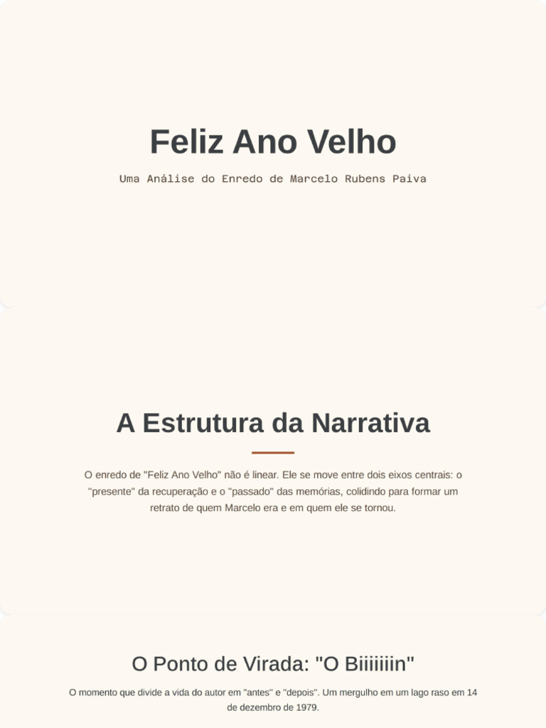 Feliz Ano Velho - O Enredo | PDF