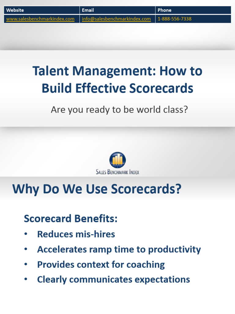 Effective Talent Scorecards Guide | PDF | Sales | Behavioural Sciences